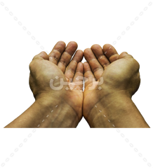 عکس دوربری شده دو دست در حال دعا کردن