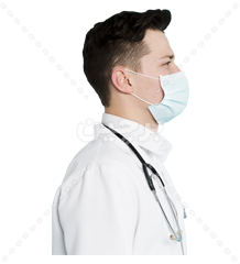 عکس پرستار و دکتر مرد با ماسک برای پیشگیری از کرونا ویروس