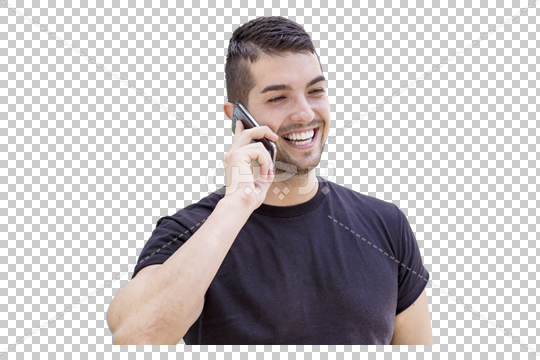 Borchin-ir-handsome happy young man talking on the phone smiling2 مد جوان در حال صحبت کردن با تلفن همراه