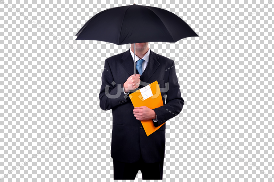 Borchin-ir-insurance man holding an umbrella and a folder png photo2 عکس مرد کارشناس بیمه با چتر مشکی بصورت png