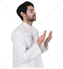 عکس png مرد جوان مسلمان در حال دعا کردن