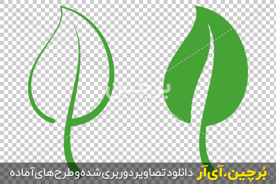 borchin-ir-vector-green-leaf-icons-white-eco-concept وکتور برگ png2