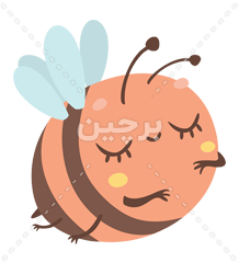 عکس گرافیکی زنبور عسل png