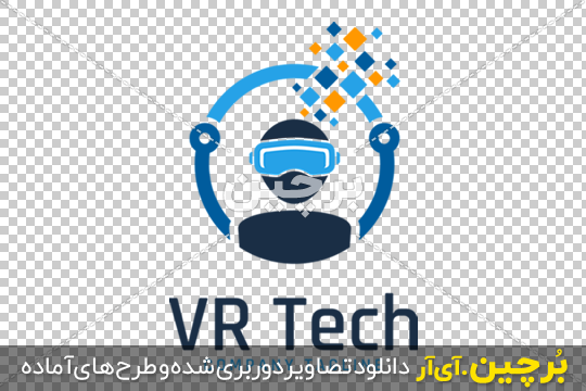 Bordhin-ir-VR-Tech-Virtual-Reality-PNG-Graphic-logo طرح لوگوی تکنولوژی عینک واقعیت مجازی ۲